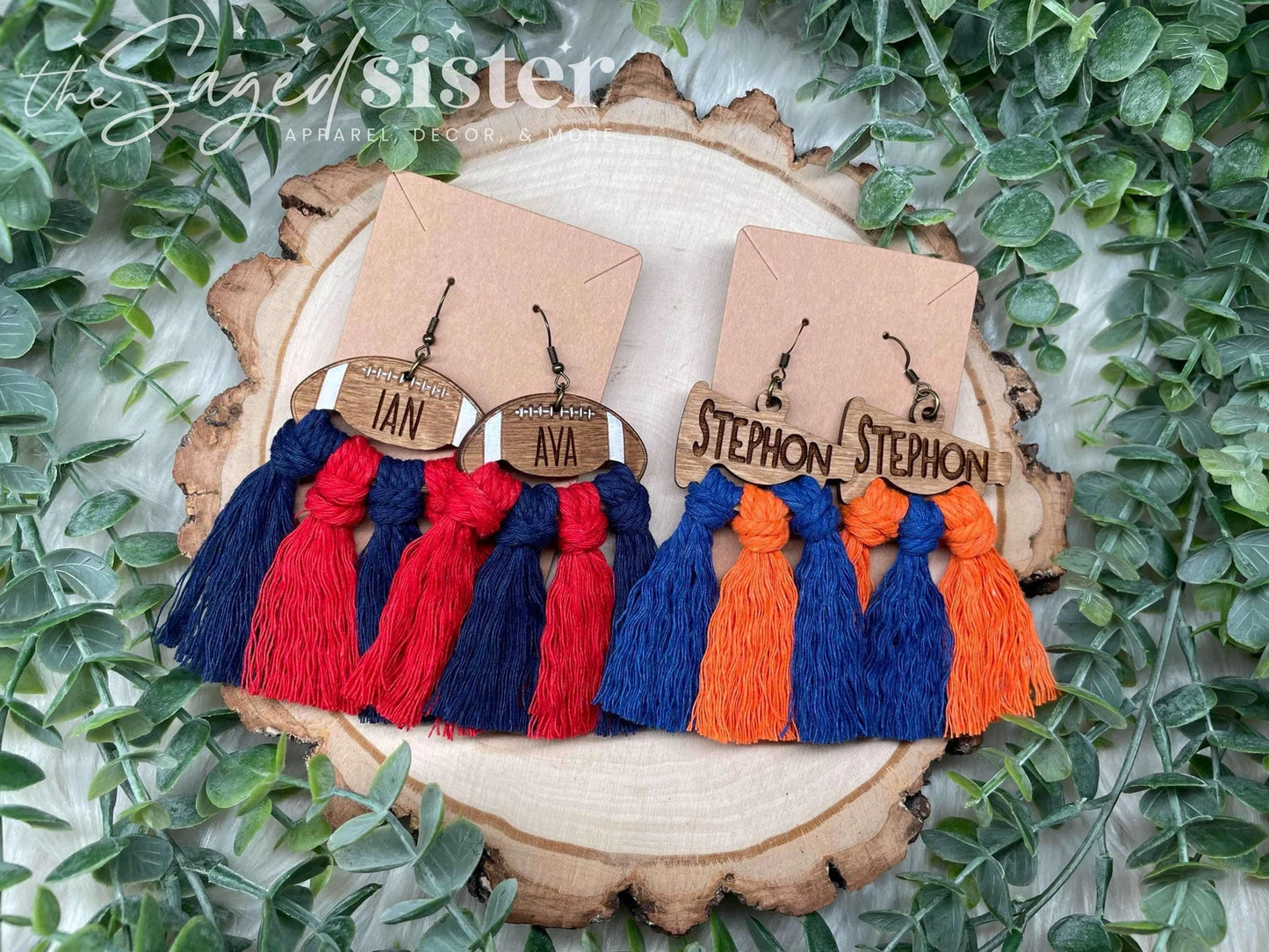 Game Day Earrings, Football + Cheer